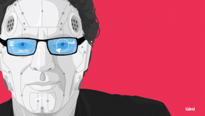 Animated cartoon of Gerd Leonhard